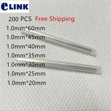 200 шт. оптического сращивания рукав 1,0 мм 304 сталь 60/45/40/35/30/25/20 мм из нержавеющей стальной стержень пройти к соляному туману Испытание на