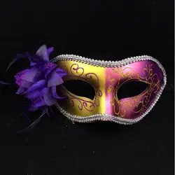 Для женщин леди девушки живописи цветок маска маскарад танец театральные маски взрослых мяч вечерние Наряжаться реквизит Хэллоуин