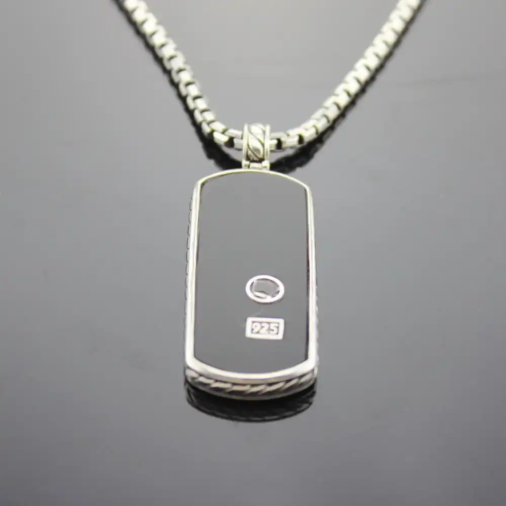 mens sterling silver dog tags
