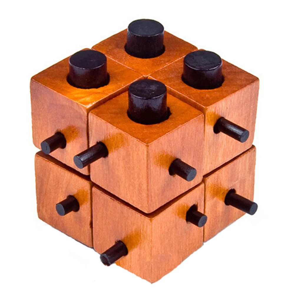 

Wooden Toys Kong Ming Lock Puzzle Game Montessori Educational Magic Box of 8 Parts For Adult And Children Wooden Toys