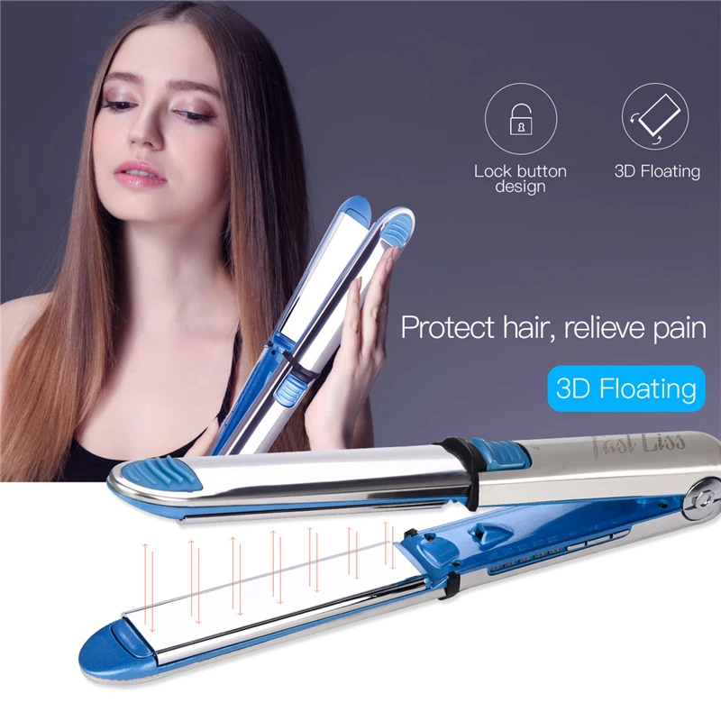 

CkeyiN Professional Hair Straightener Curler LED Display Tourmaline Ceramic Temperature Adjustable Curling Iron Styling Tools