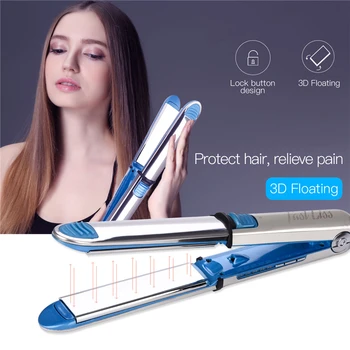 

Professional 2 in 1 Tourmaline Ceramic Hair Straightener Curler Temperature Adjustable Fast Heating Plate Iron Styling Tools