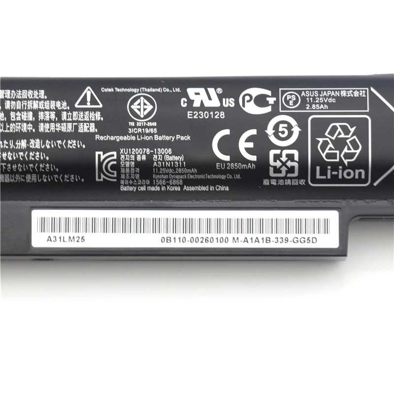 Original Laptop Battery A31N1302 For ASUS VivoBook X200CA X200MA X200M F200CA 200CA 11.6\ Original Laptop Battery A31N1302 For ASUS VivoBook X200CA X200MA X200M F200CA 200CA 11.6\