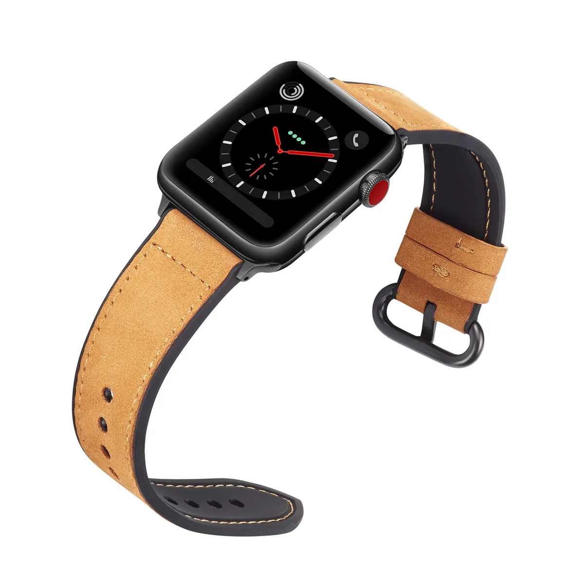 Ретро Скраб кожаный ремешок для Apple Watch группа серии 4 3 2 1 браслет 40 44 38 42 мм с случае подарки
