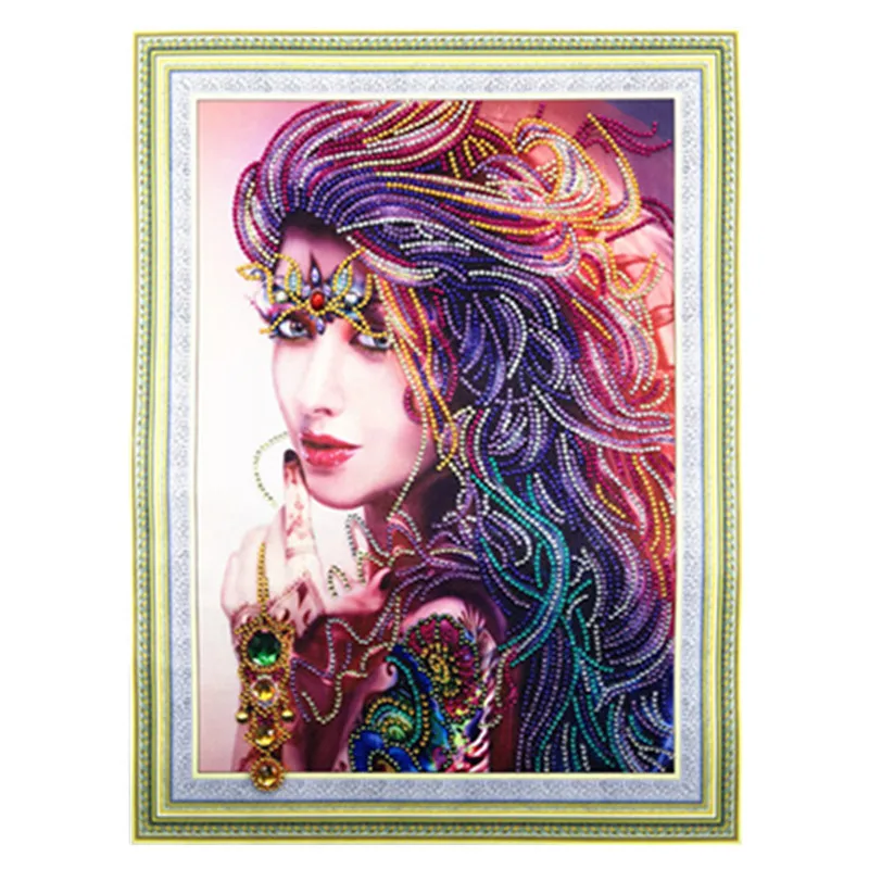 

Diamond Painting Cartoon Elf Beauty Girl Animal Pattern Special Shape Diamond Cross Stitch Crystal Round Diamond Mosaic