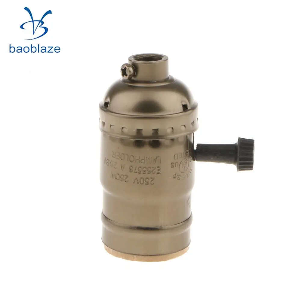 Edison Vintage Lamp Light Base Socket Holder E27 Screw Bulbs -Suitable for Bare Bulb Features With switch