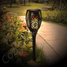 Светодиодный фонарь с эффектом пламени, теплый фонарь для газонов, ландшафтные лампы на солнечных батареях, набор, вставляемые лампы с датчиком, наружное освещение для дома и сада