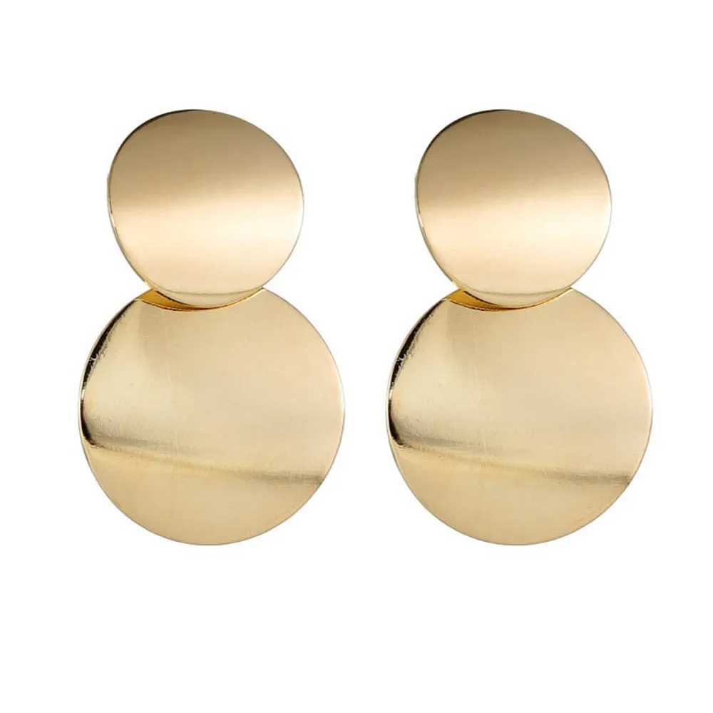 

Exaggeration Gold And Silver Color Small Circle Piece Group Combine Earrings Earring Trend Ornaments Woman