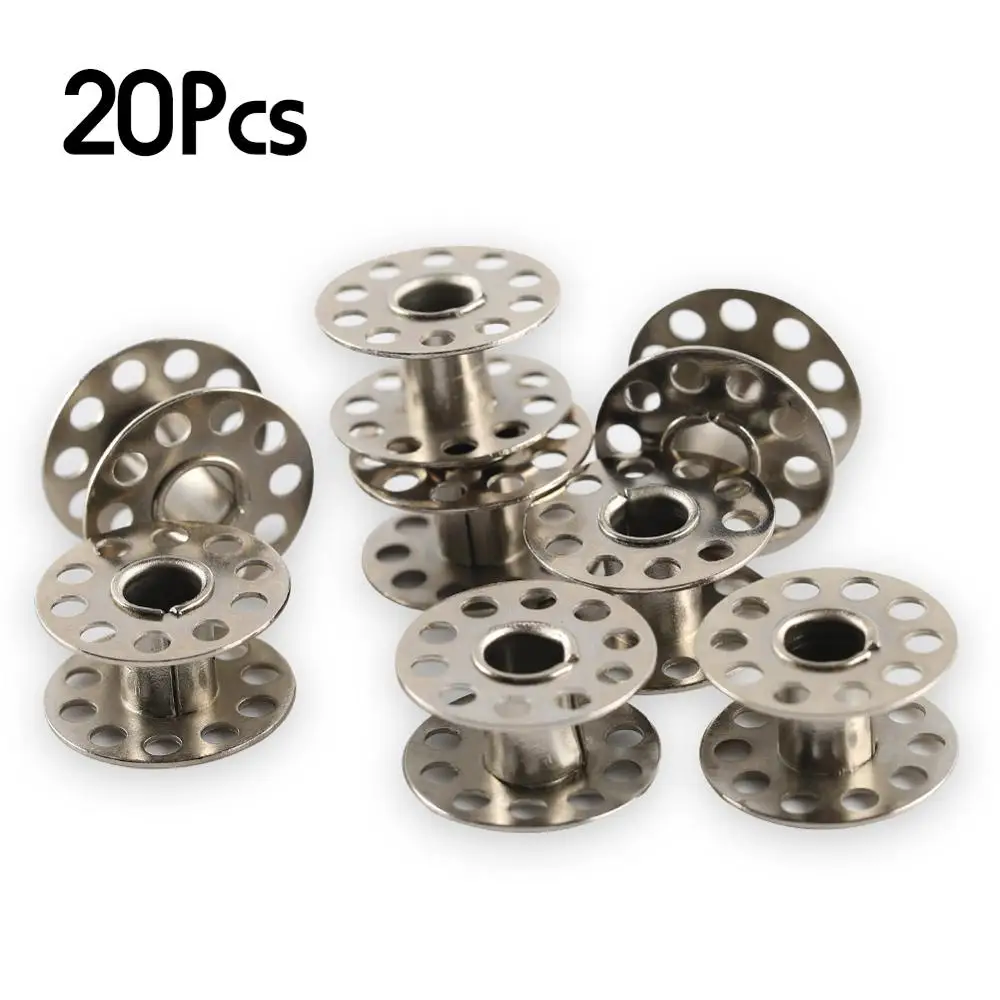 

20 Pcs/Set Metal Bobbins Spool Household Sewing Machine Accessories General Sewing Threads Empty Bobbins Sewing Craft Tools
