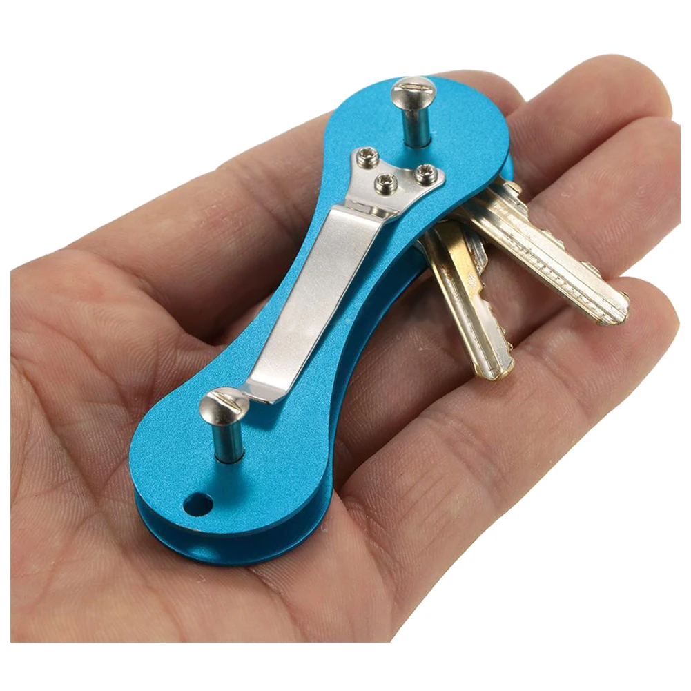 Aluminum Smart font b Key b font Holder Organizer Clip Folder Keychain Pocket car font b