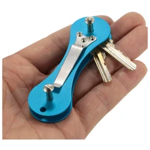 Aluminum Smart font b Key b font Holder Organizer Clip Folder Keychain Pocket car font b