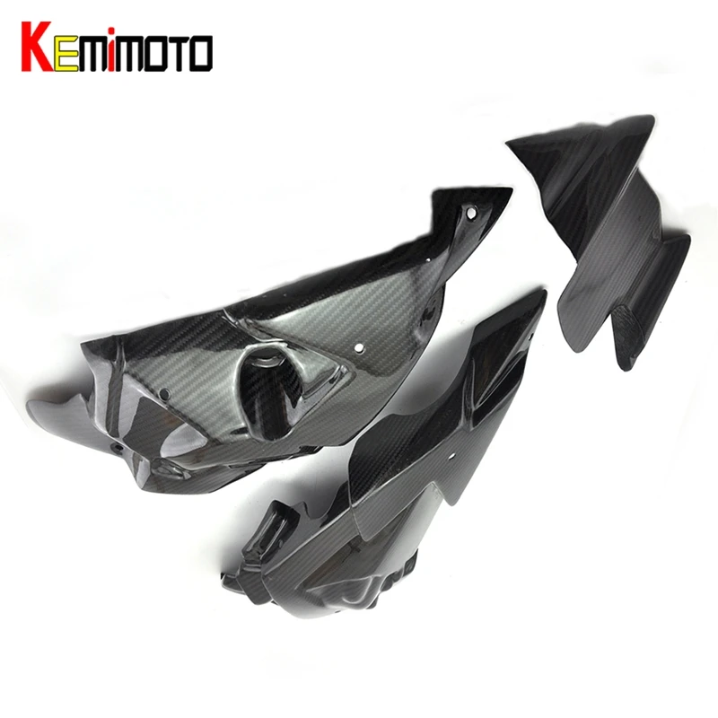 

KEMiMOTO NEW PUNK CARENA For YAMAHA MT07 MT 07 MT-07 MT-07 FZ-07 FZ07 FZ 07 Engine Spoiler Real Carbon Fiber 2014 2016