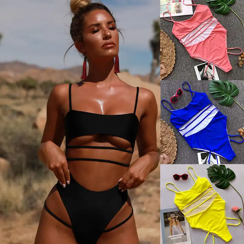 bandage swimsuit high waist