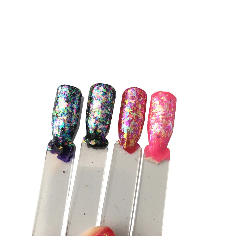 Hot multi-copos de unicornio copos de pigmento holográfico galaxia Holo copos de uñas de cromo escamas de cambio mágico Hot multi-copos de unicornio copos de pigmento holográfico galaxia Holo copos de uñas de cromo escamas de cambio mágico