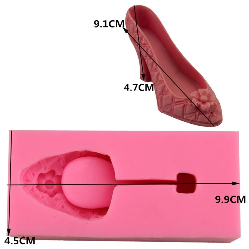 3d high heels candy chocolate Resin Craft silicone cake mold crystal drop glue Polymer Cement Concrete gypsum mould