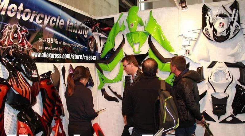 Инъекции мотоцикл обтекатель комплект для Kawasaki Ninja ZX6R 00 01 02 цвета: зеленый черный