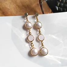 Bilandi Jewelry Fashion Long drop earrings Simple Pearl-proof Earrings For Women Party best friend simple fashion rose yellow flower shape cute earrings women big drop earrings jewelry wedding gift for best friend drop shipping