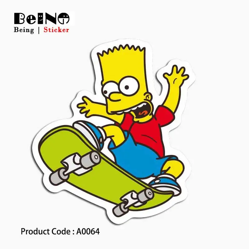 Симпсоны стикер мультфильм аниме КРУТО ИГРАТЬ водонепроницаемый чемодан ноутбука Гитары багажа Скейтборд велосипед игрушки прекрасный
