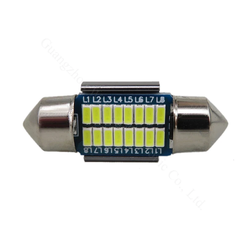 WLJH 2x Canbus Светодиодная гирлянда 31 мм 36 мм 39 мм 42 мм SV8, 5 C10W C5W Led 3014 SMD 12 В лампа освещения автомобиля Купол лампы номерного знака