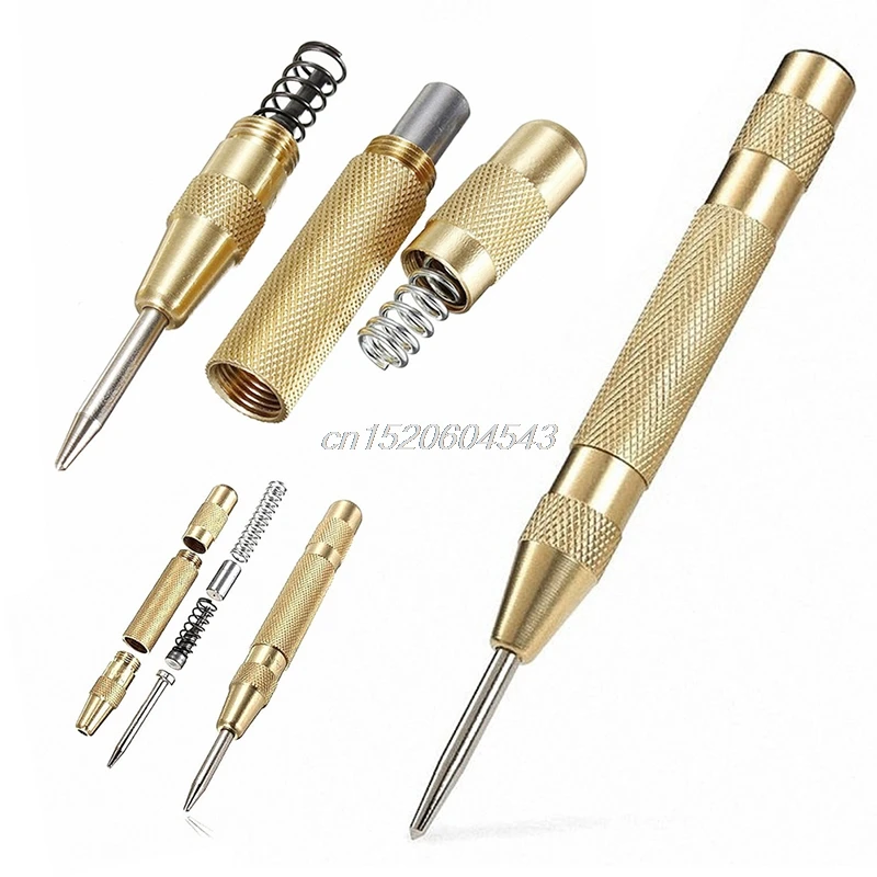 

Hot 5'' Automatic Center Pin Punch Strike Spring Loaded Marking Holes Tool R23 Whosale&DropShip