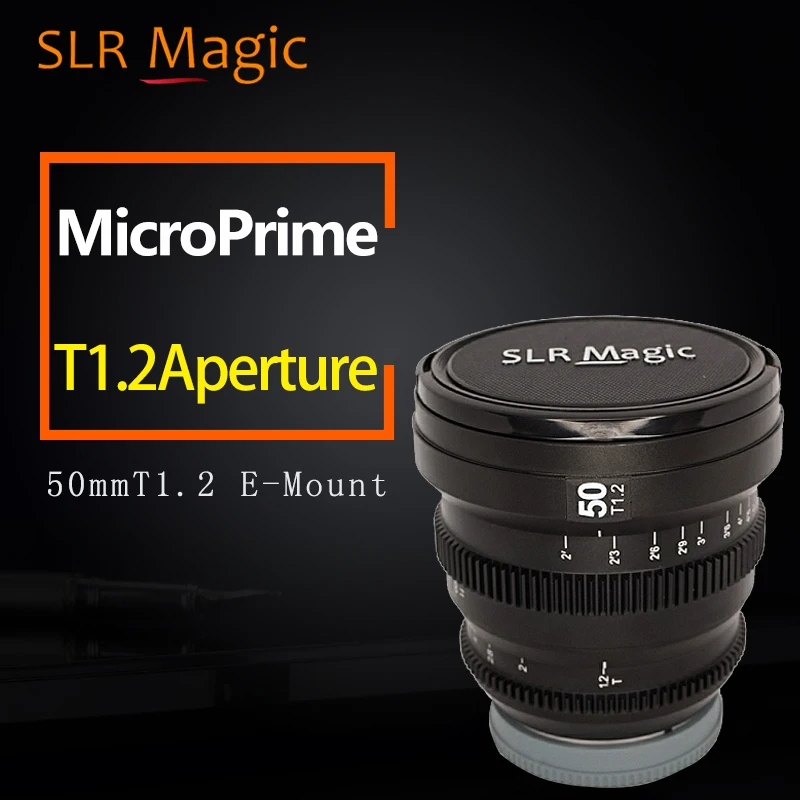 SLR Magic MicroPrime Cine 50 мм T1.2 Полнокадровый объектив для sony E-Moun/FUJI fx-крепление камеры