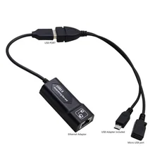 USB для RJ45 10/100 Мбит/с USB Ethernet адаптер Сетевая карта LAN USB адаптер Lan RJ45 карта с Micro USB адаптер для ПК ноутбука