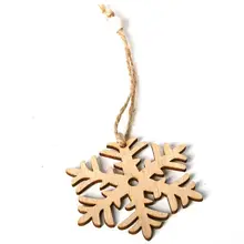 3 unids/set colgantes de copo de nieve de Navidad Vintage con adorno de cuentas de cuerda artesanías de madera DIY colgando árbol decoración de fiesta regalo