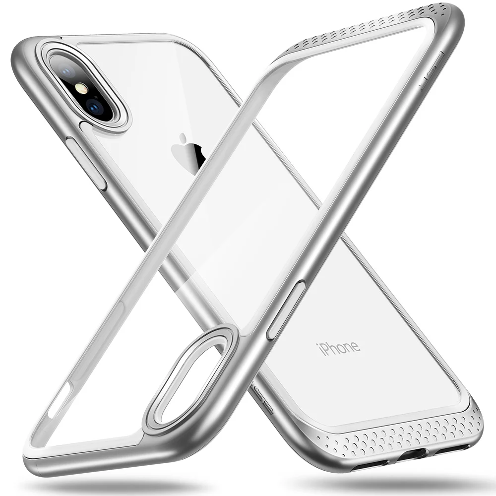 Чехол-бампер ESR для iPhone X/XS/XR/XS Max, сверхпрочная Броня с рамкой-бампером, Прозрачная Жесткая задняя крышка для iPhone Coque Fundas