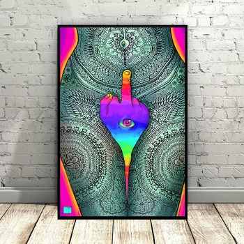 

psychedelic trippy visual abstract poster sexy Art Canvas Poster Wall Pictures for Living Room No Frame