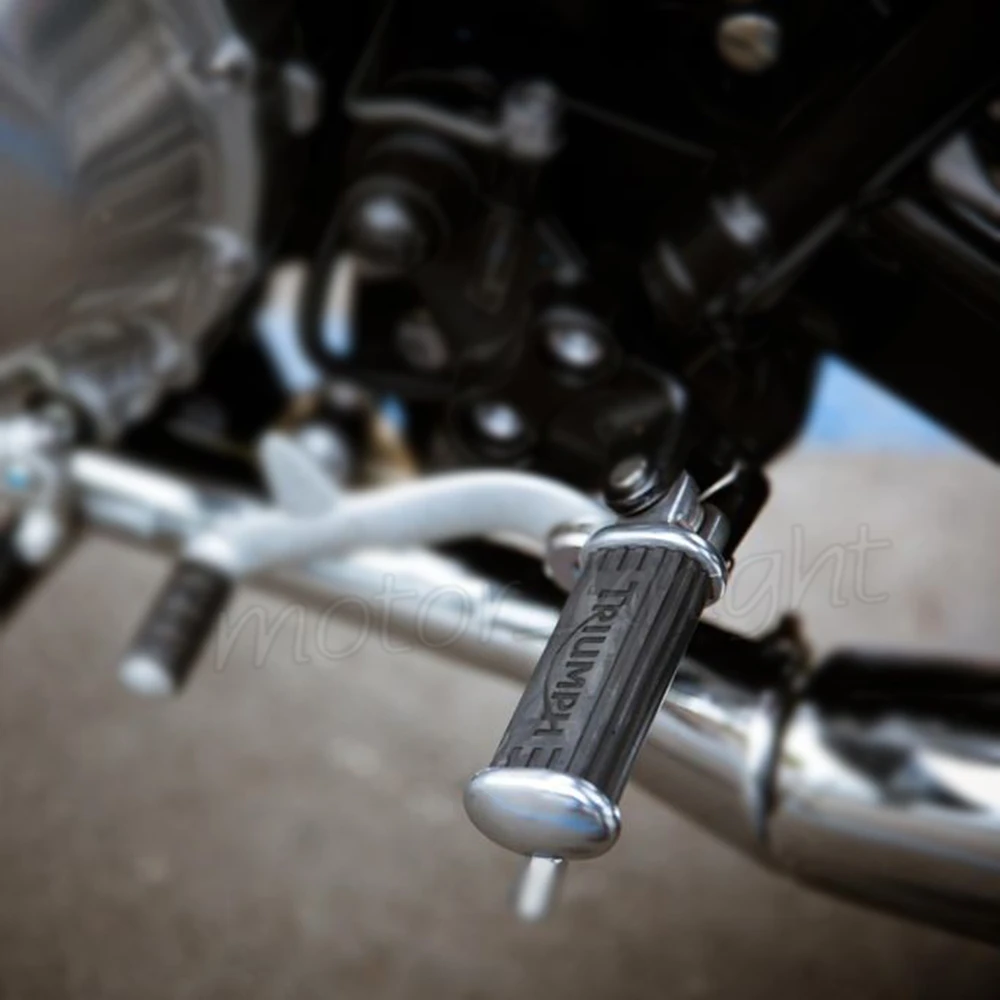 

MOTO front Footpegs Seat Rider Driver Foot Pegs rests For Triumph Thruxton900 Thruxton100 T100 T900 2011-2017 12 13 14 15 16