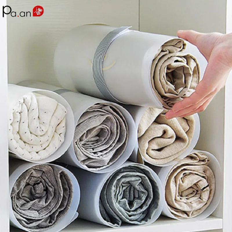 

Magic Clothes Storage Roll Lazy Dress Folder Travel Cloths Folding Board Laundry Clothes Rack Magic Sticker Wardrobe Organizer