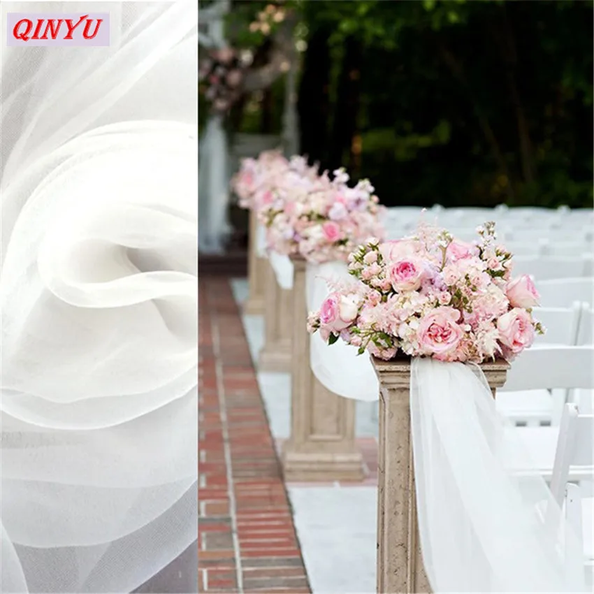 5M0.48M Wedding Party Decor Crystal Tulle Roll Organza Fabric Organza Sheer Gauze DIY Girls Skirt Gift  Baby Shower 5ZSH015 (73)