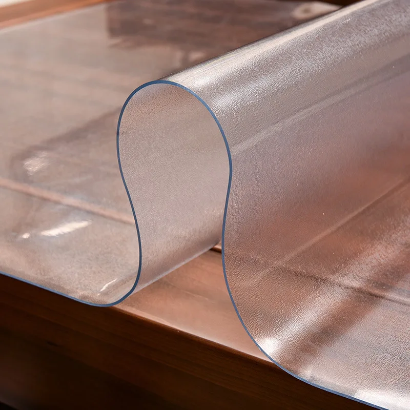  Customization Tablecloths Soft Glass PVC Transparent Tablecloth Waterproof Anti-hot Coffee Mat Tabl