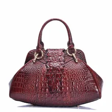 Женская сумка-тоут из натуральной кожи, сумка для покупок, кошелек, высокое качество, масло, воск, Воловья кожа, узор «крокодиловая кожа», женские сумки с верхней ручкой
