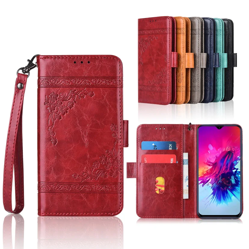 

Wallet case for Infinix Smart 3 Plus case with Strap,100% special PU leather Patterned Floral Flip Case