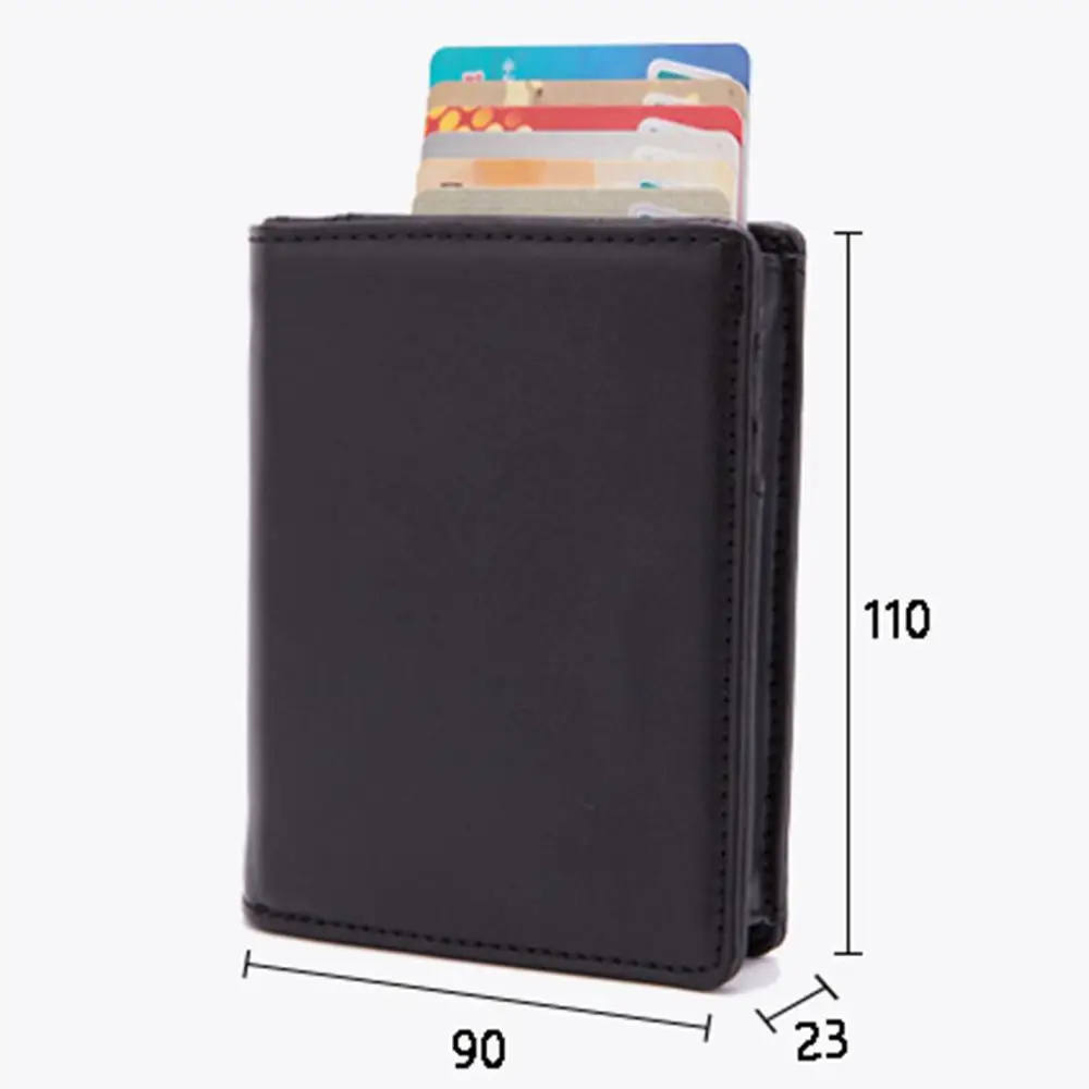 

Men's Leather Credit Card Wallet Bank Card Package Box Aluminum Leather Wallet Money Clip quality guarantee $D