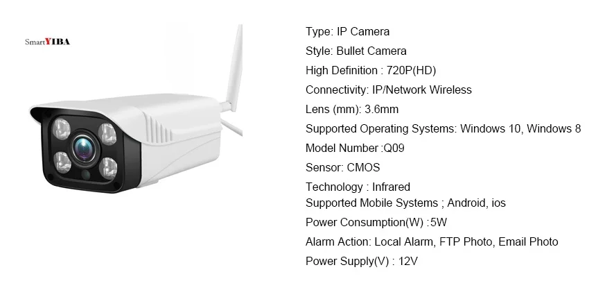 SmartYIBA приложение Remote беспроводной сигнализации системы дома Wi-Fi камера системы безопасности Открытый жилой RFID видео телефон двери PET PIR