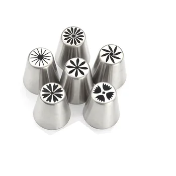 

High quality Stainless Steel Russian Spray Nozzles Pastry Decorating Tools Cake Cupcake Icing Pip Kitchen Accessories