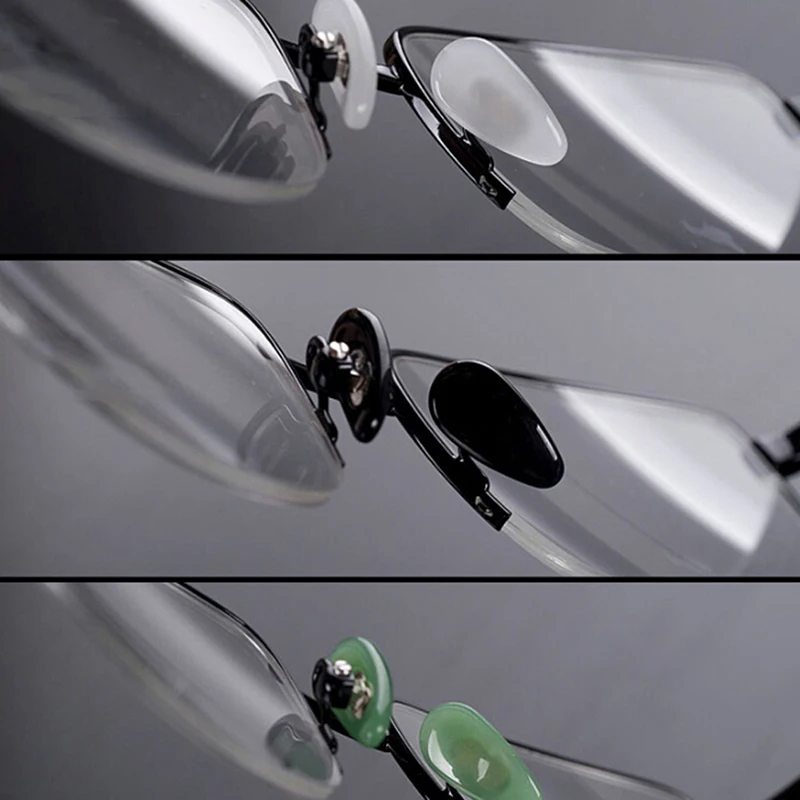 

1 Pair Anti-slip Jade Nose Pads Stick On Screw-in Nose Pad For Eyeglasses Glasses Accessories