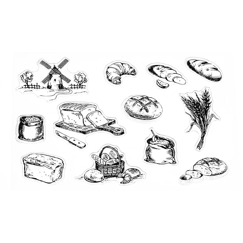 

Bread Transparent Clear Silicone Stamp For DIY Scrapbooking Photo Album Decor