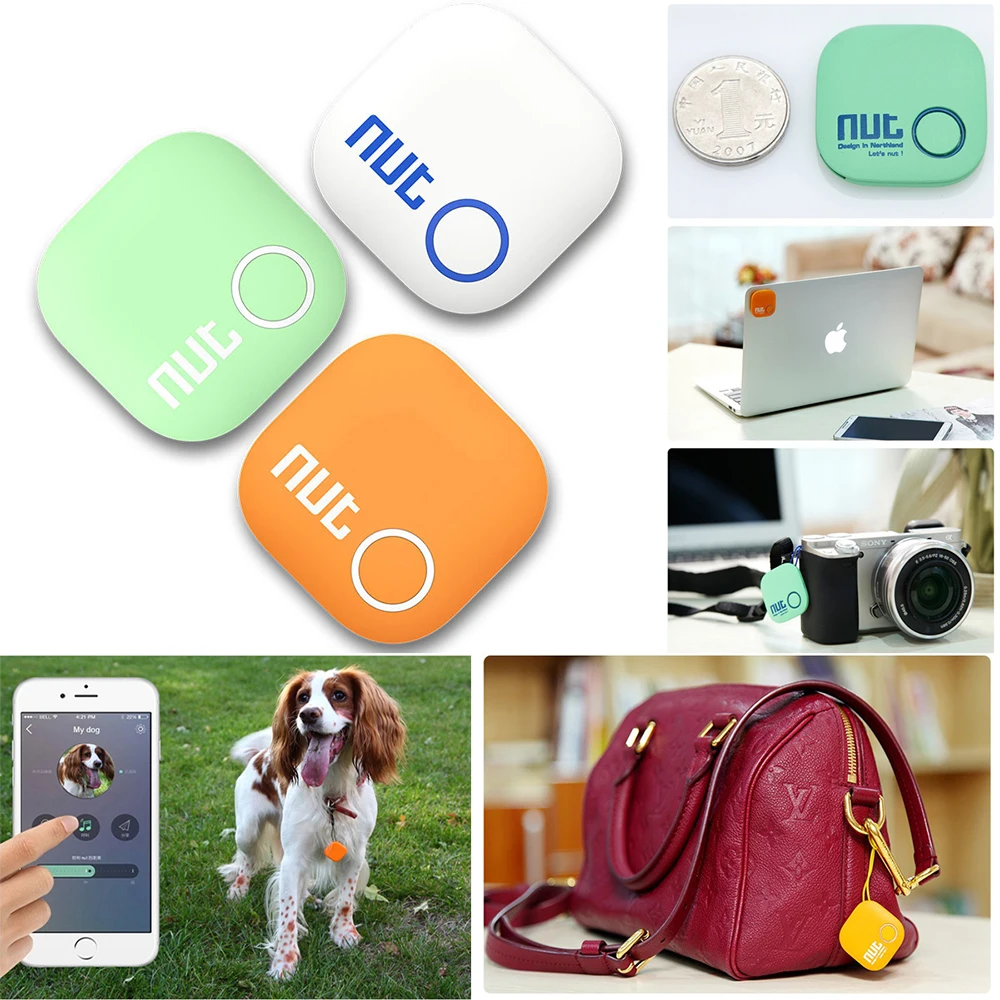 

2017 New Arrival Nut 2 Smart Tag Bluetooth Tracker Child Pet Key Finder Locator Alarm for IOS Android 3 Colors Free Shipping