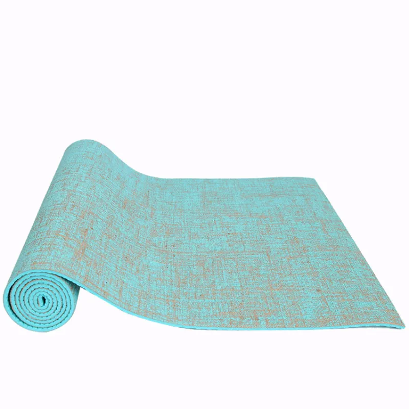 Anti slip 183*61cm Linen PVC Yoga Mat 5MM Thick Sports Fitness Pilates Exercise Yoga Mat With