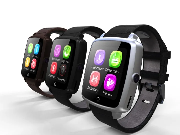Waterproof font b SmartWatch b font Leather Strap Smart Watch Support SIM Card Bluetooth Connectivity Sync