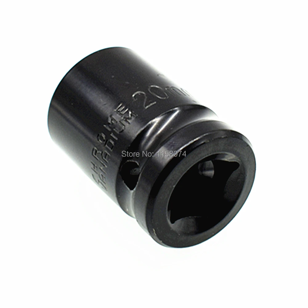 20mm Impact Socket 1/2" Square Drive 6 Point Black Metric Sockets
