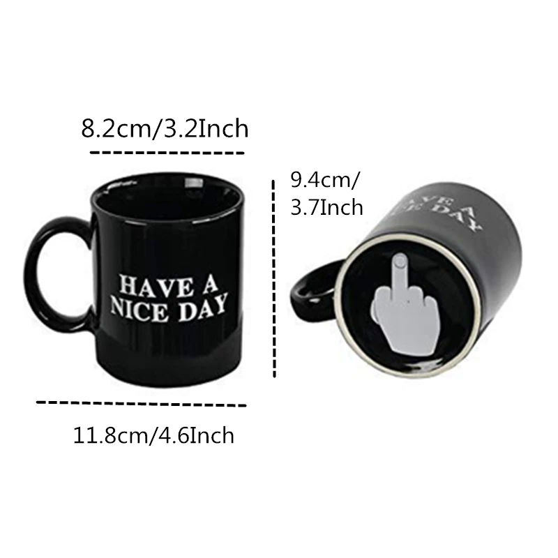 VILEAD керамическая креативная забавная кофейная чайная кружка хорошего дня средний палец хитрая чашка для воды персональный офисный подарок на День Дурака
