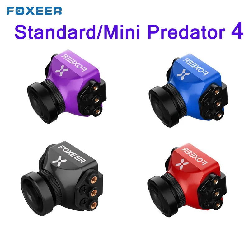 Foxeer Standard/Mini Predator 4 Super WDR 4ms latency 1000TVL OSD 4:3 16:9 NTSC PAL Mini FPV камера для радиоуправляемых
