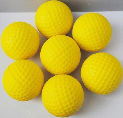 100 шт Пластиковые Мячи для гольфа, спортивные желтые мягкие эластичные мячи для гольфа, тренировочные мячи для гольфа
