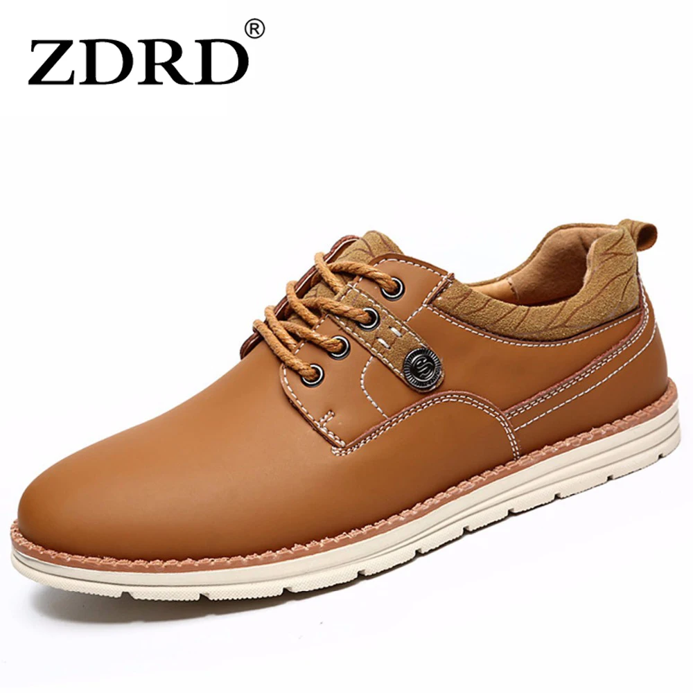 

ZDRD 2017 New Arrival Brand Men Flats Genuine Leather Men Work Shoes Fashion Men Moccasins Shoes Chaussure Homme Soft Men Shoes
