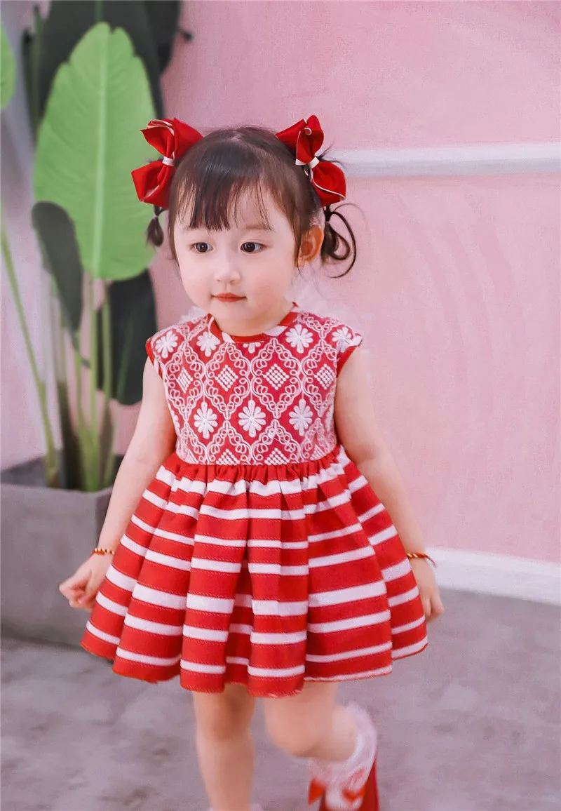 Крестильное платье для младенца для маленькой девочки, 1 год, праздничное бальное платье на день рождения, Детская испанская одежда, комплект детской изысканной одежды, платье для малышей