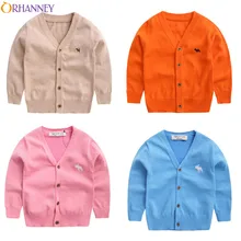 Для мальчиков и девочек элегантный дизайн хлопок кардиган дети Вязание шерстяные свитера новая весенняя верхняя одежда на осень свитер детская одежда 2-8years